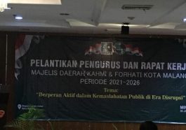 Koordinator Presidium MW KAHMI Jatim, Bawon Adhy Witoni, saat membuka acara pelantikan pengurus dan rapat kerja MD KAHMI dan FORHATI Kota Malang, Jatim, pada Minggu (30/1/2022). Foto Nusadaily
