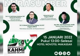 Poster seminar nasional di sela-sela Muswil KAHMI Sumsel pada 15-16 Januari 2022. Dokumentasi MW KAHMI Sulsel