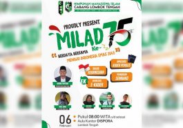Flyer kegiatan HMI Cabang Lombok Tengah dalam rangka menyemarakkan dies natalis ke-75. Dokumentasi HMI Cabang Lombok Tengah