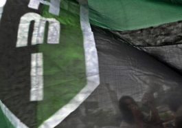 Bendera HMI. Foto Sahrul Manda Tikupadang via CNNIndonesia.com