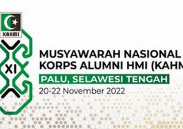 Logo Munas XI KAHMI di Kota Palu, Sulteng, yang rencananya digelar pada 20-22 November 2022. Foto MW KAHMI Sulteng