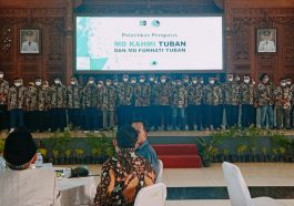 Prosesi pelantikan pengurus MD KAHMI Tuban 2022-2027 di Pendopo Krido Manunggal, Kabupaten Tuban, Jatim, pada Kamis (28/4/2022). Dokumentasi MD KAHMI Tuban