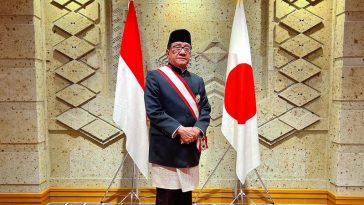 Ketua Dewan Penasihat KAHMI, Akbar Tandjung, meraih penghargaan Grand Cordon of the Order of the Rising Sun dari Kekaisaran Jepang. Istimewa