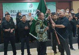 Prosesi pelantikan pengurus MD KAHMI Jaksel 2022-2027 di Gedung Serbaguna Wali Kota Jaksel, Senin (21/11/2022). LMD KAHMI/Fatah Sidik