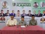 Sekretaris Jenderal MN KAHMI, Syamsul Qomar (tengah), memberikan keterangan tentang sikap KAHMI mendukung milisi Palestina, Hamas, menyerang Israel pada Sabtu (7/10/2023) dini hari. Dokumentasi MN KAHMI