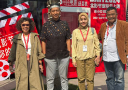 Eksekutif Produser film Lafran, M. Arief Rosyid Hasan (kedua kiri), menghadiri 14th Beijing International Film Festival (BJIFF) yang berlangsung di Beijing, China, pada 18-26 April 2024. Dokumentasi pribadi