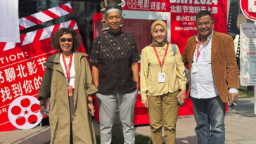 Eksekutif Produser film Lafran, M. Arief Rosyid Hasan (kedua kiri), menghadiri 14th Beijing International Film Festival (BJIFF) yang berlangsung di Beijing, China, pada 18-26 April 2024. Dokumentasi pribadi