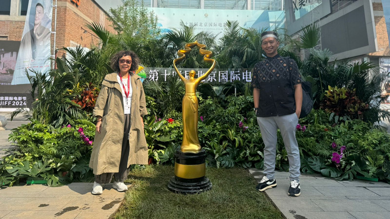 Eksekutif Produser film Lafran, M. Arief Rosyid Hasan (kanan), menghadiri 14th Beijing International Film Festival (BJIFF) yang berlangsung di Beijing, China, pada 18-26 April 2024. Dokumentasi pribadi
