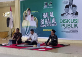 Kegiatan halal bihalal MD KAHMI Pelalawan di Gedung LAM Pelalawan, Riau, pada Kamis (2/5/2024). Foto Riautribune.com
