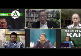 Tangkapan layar webinar "Ada Apa di Balik Invasi Rusia ke Ukraina?" yang digelar Lembaga Kajian Strategis MN KAHMI-Alimbas TV pada Selasa (8/3/2022). LMD MN KAHMI/Fatah Sidik